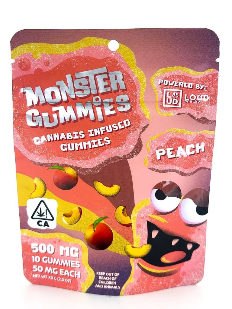 monster gummies peach (500mg) monster gummies peach (500mg)